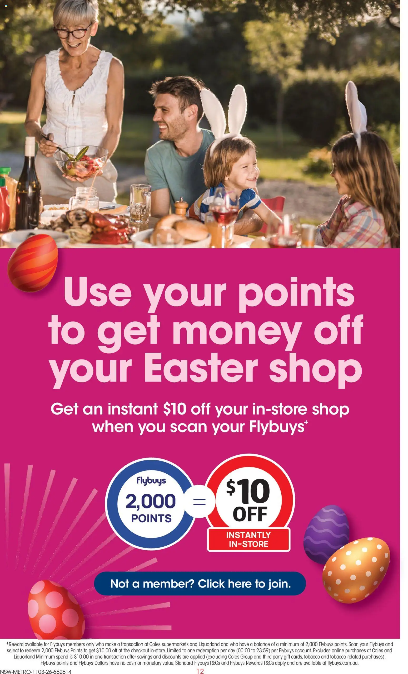 Coles catalogue  - page 12- valid from 11/03/2026
