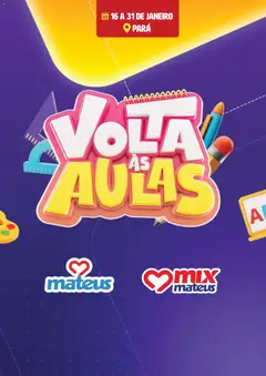 Pré-visualização Mateus - Ofertas Voltas às Aulas válida a partir de 16/01/2026
