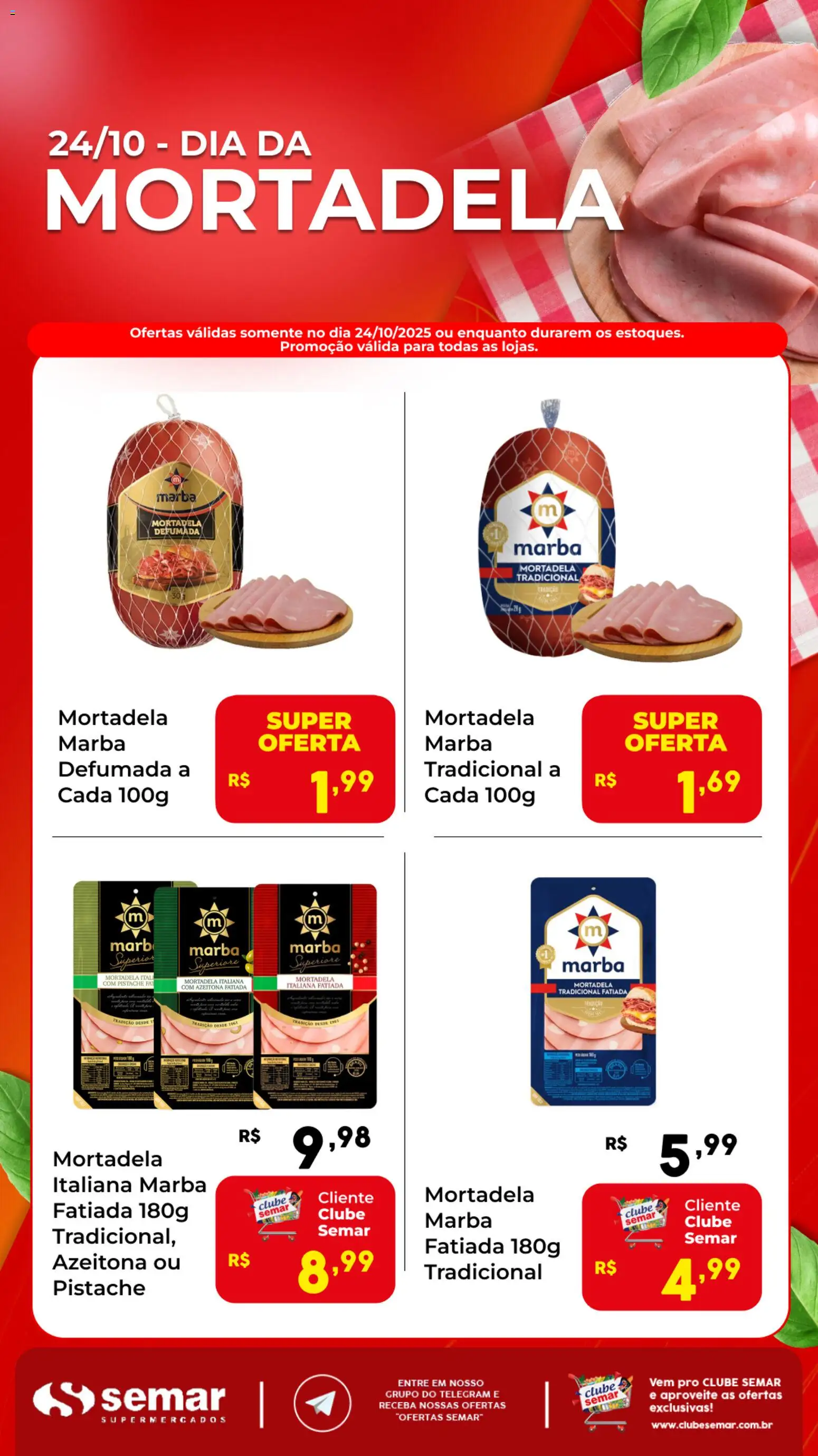 Semar Supermercado - Ofertas Dia da Mortadela - página 1- válido a partir de 24/10/2025
