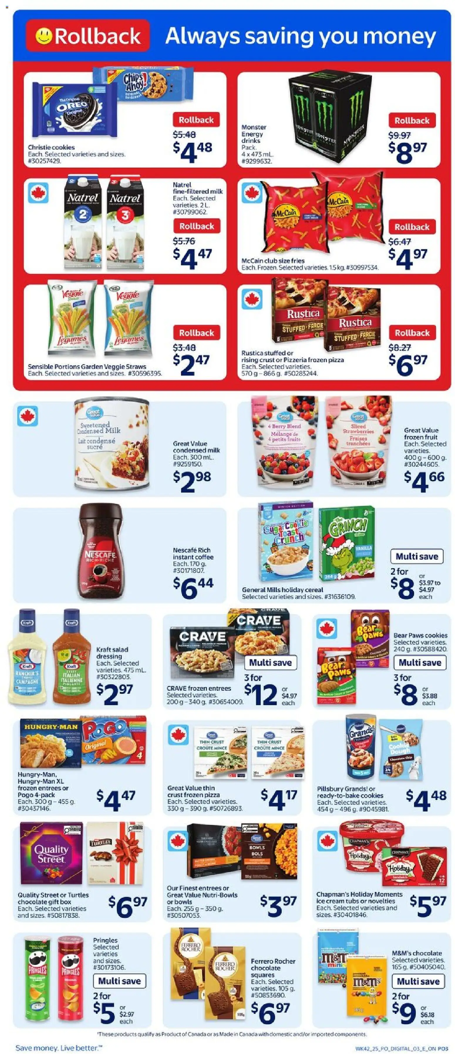 Walmart weekly flyer - page 4- valid from Nov 13, 2025