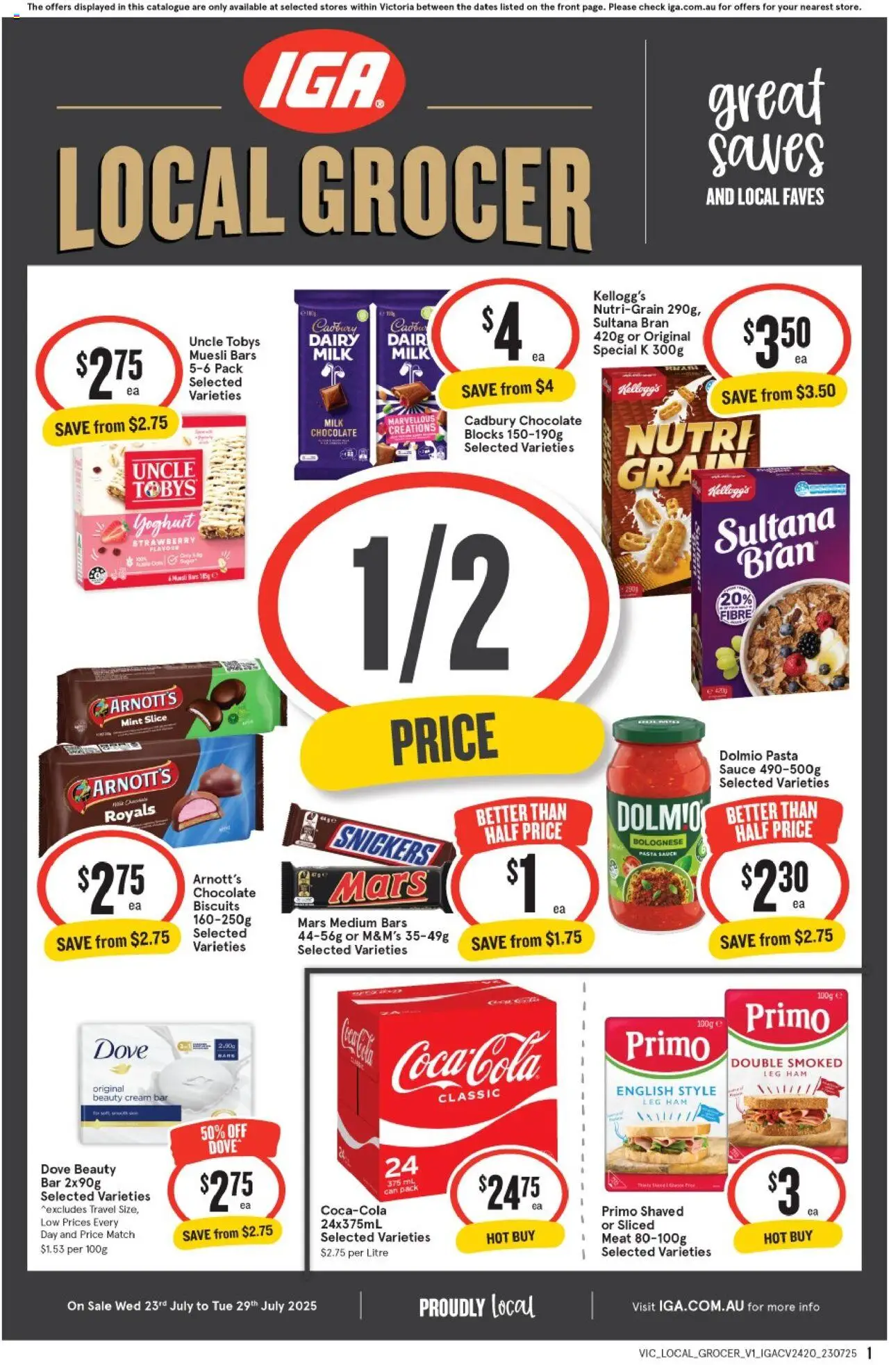IGA Local Grocer VIC - page 1- valid from 23/07/2025