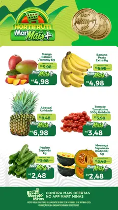 Pré-visualização Mart Minas - Ofertas Hortifruti válida a partir de 22/10/2025