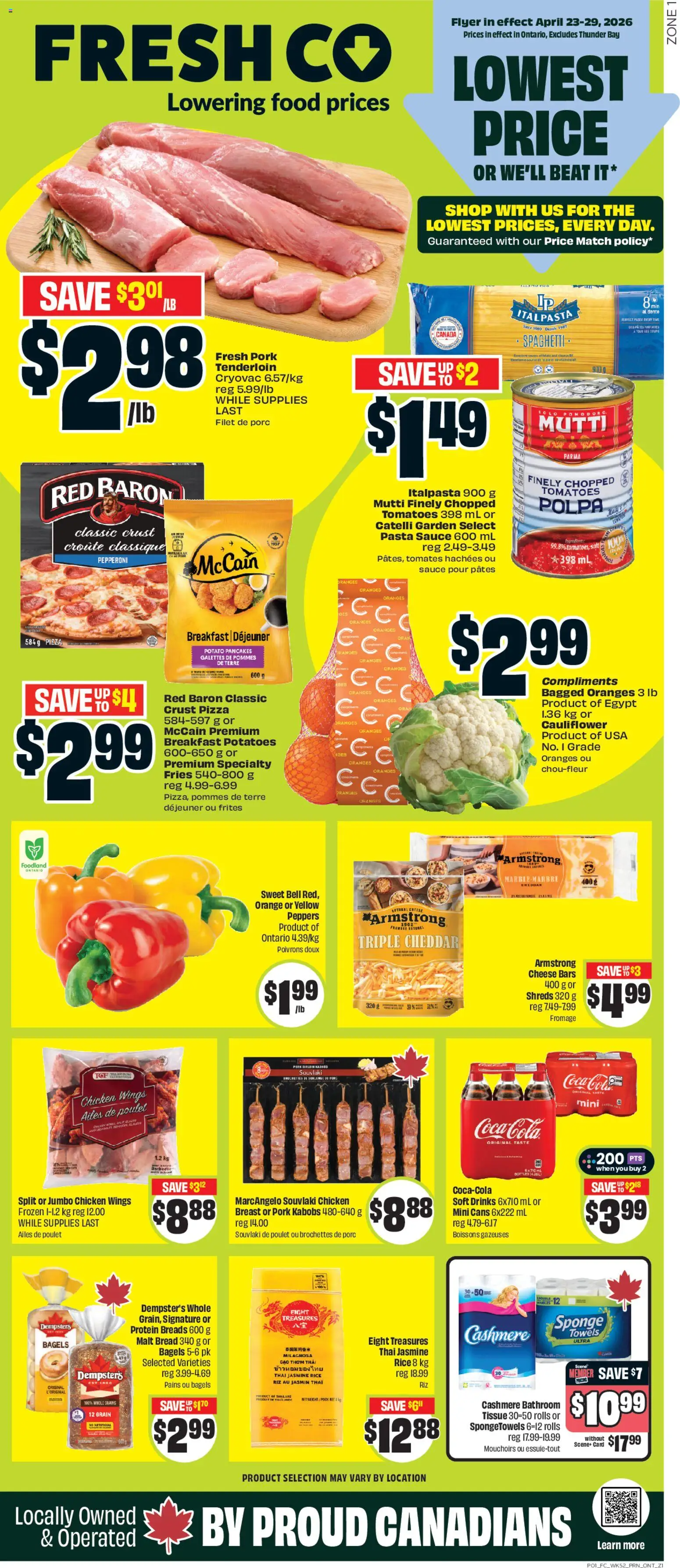 FreshCo weekly flyer / circulaire - page 1- valid from Apr 23, 2026
