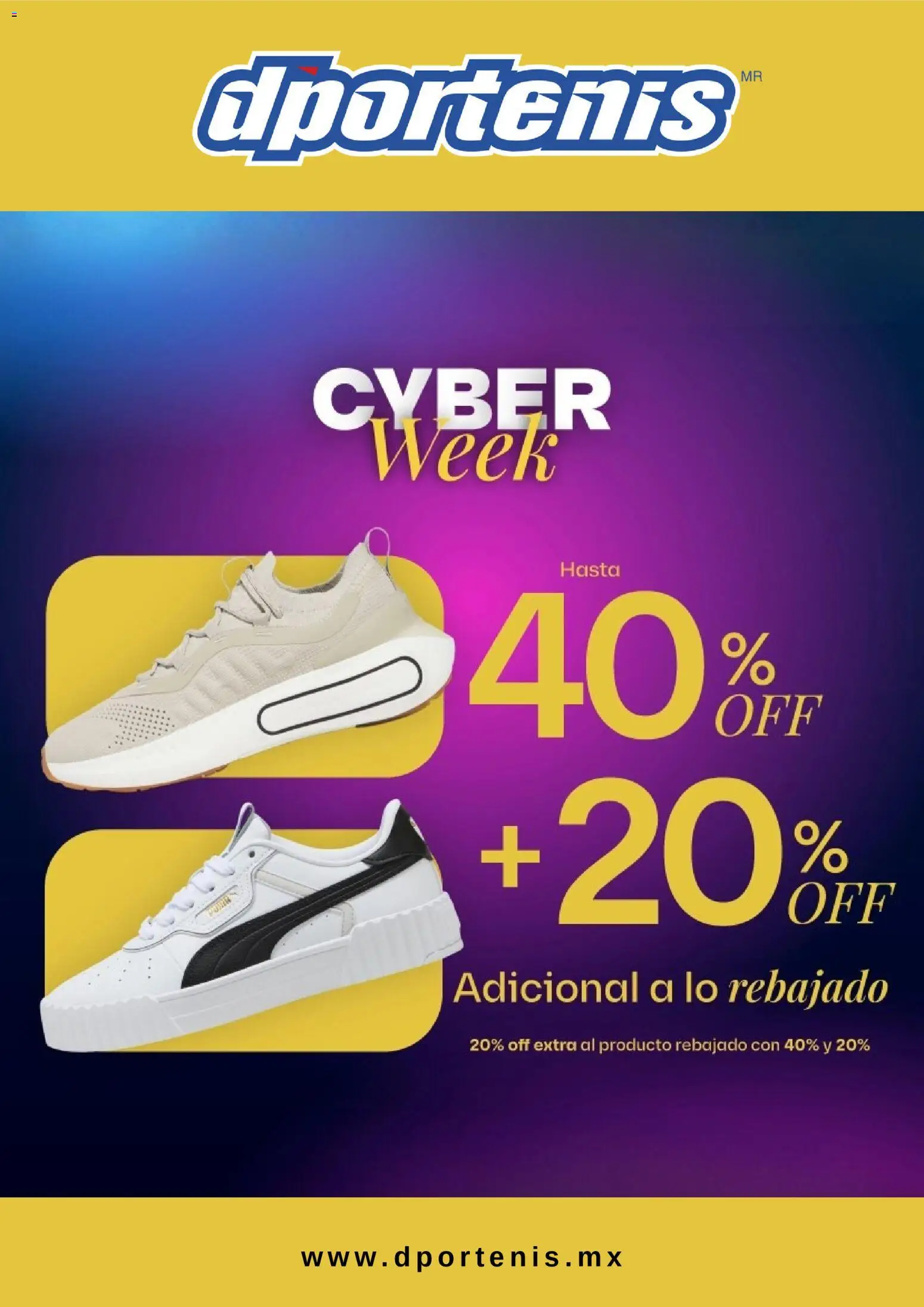 Dportenis Cyber Day - página 1- válido desde 19/11/2025