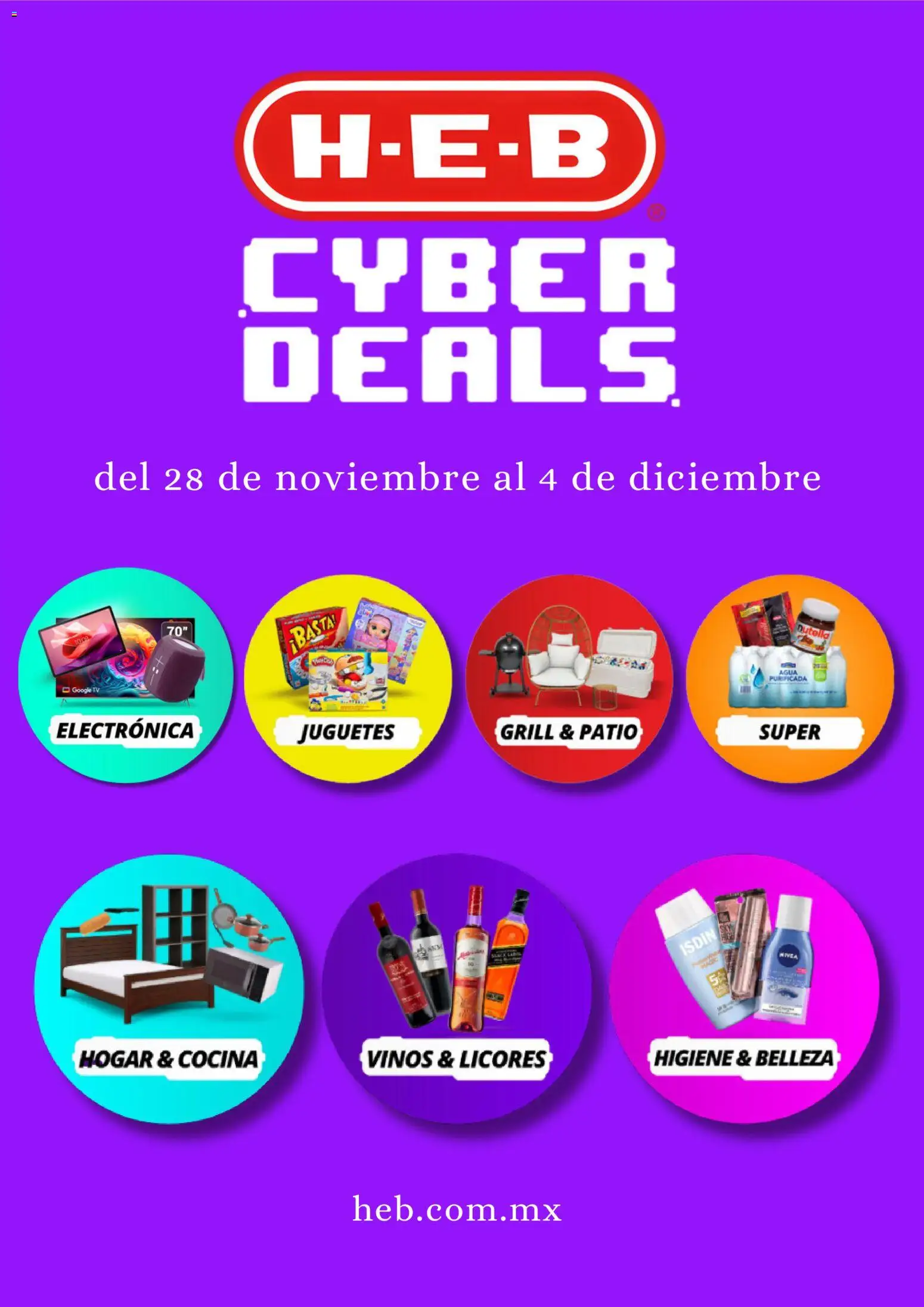 H-E-B Cyber Deals - página 1- válido desde 28/11/2025