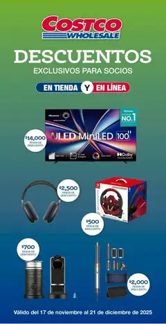 Costco catálogo válido desde 17/11/2025
