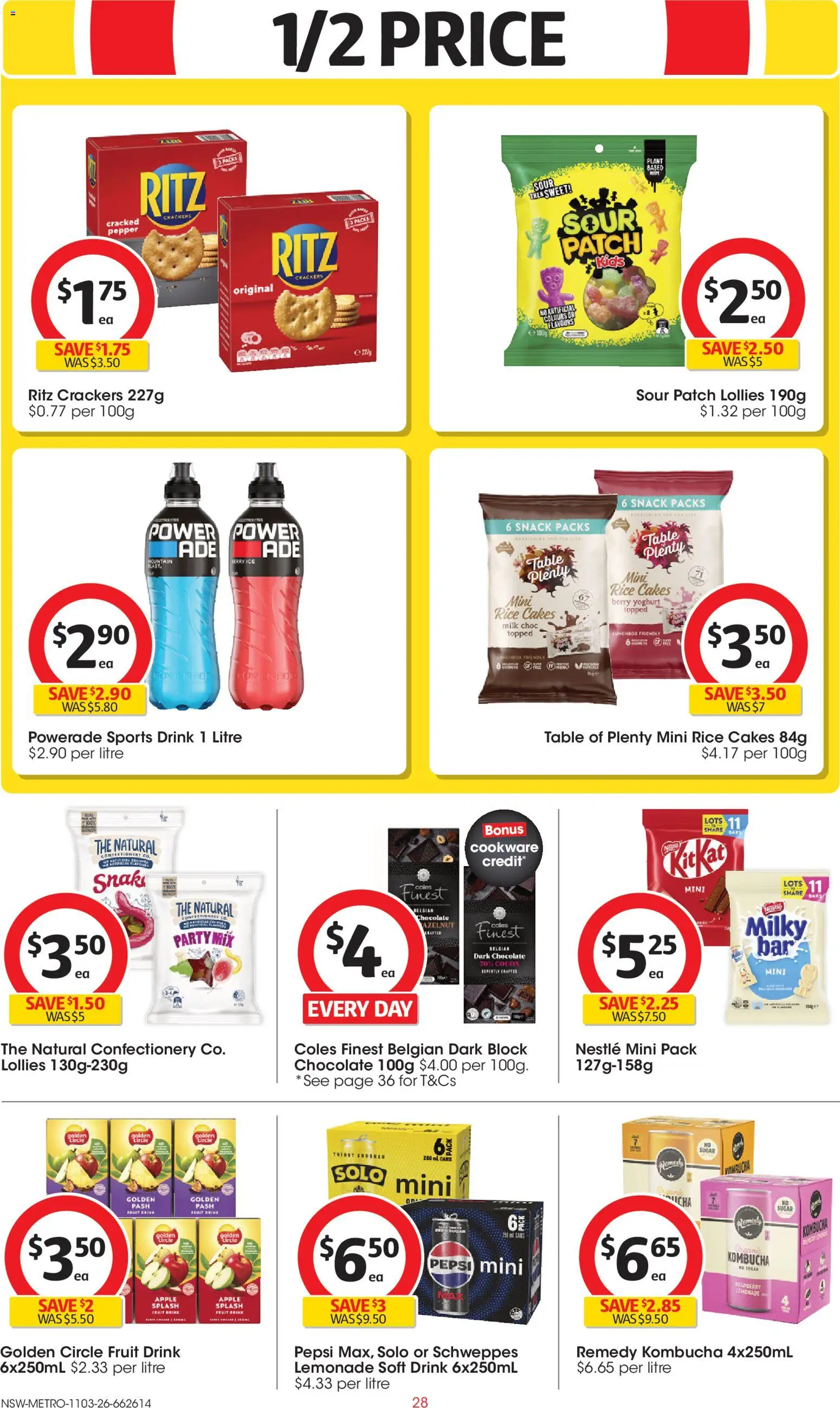 Coles catalogue  - page 28- valid from 11/03/2026