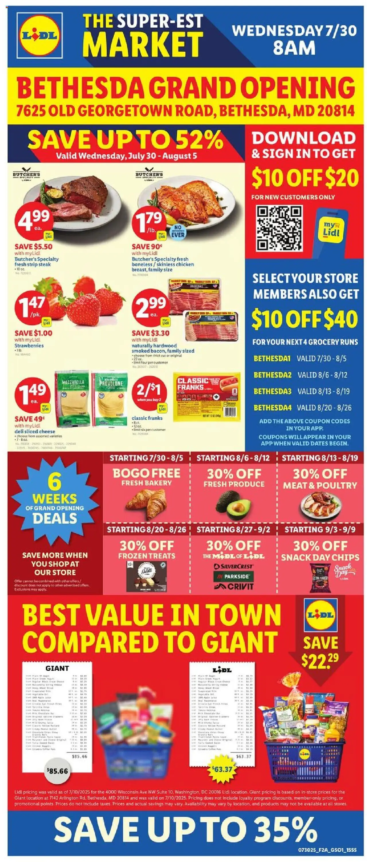 Lidl Weekly Ad - page 1- valid from 07/30/2025