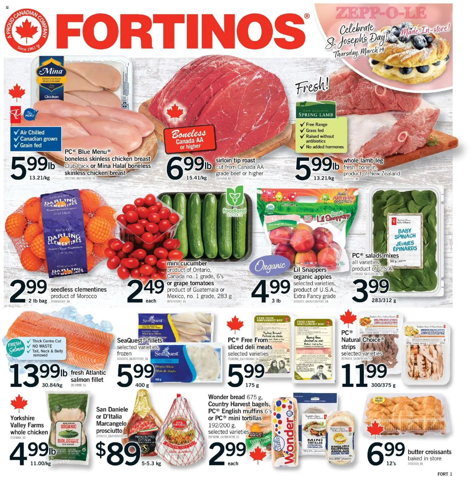 Fortinos weekly flyer / circulaire - page 1- valid from Mar 19, 2026