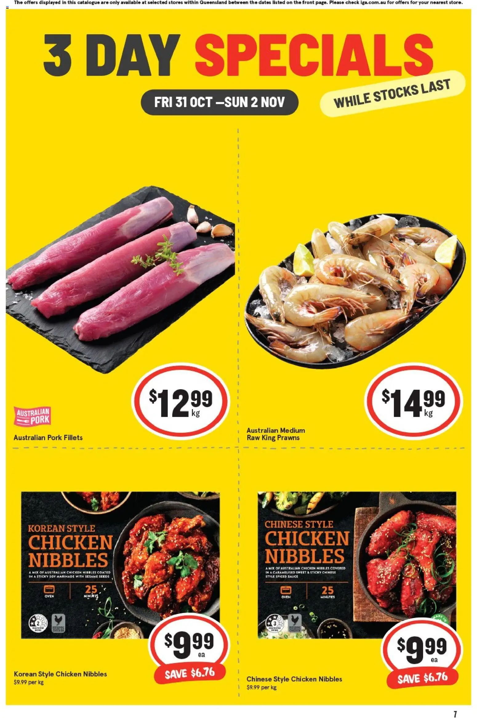 IGA - 3 Day Specials QLD - page 1- valid from 31/10/2025
