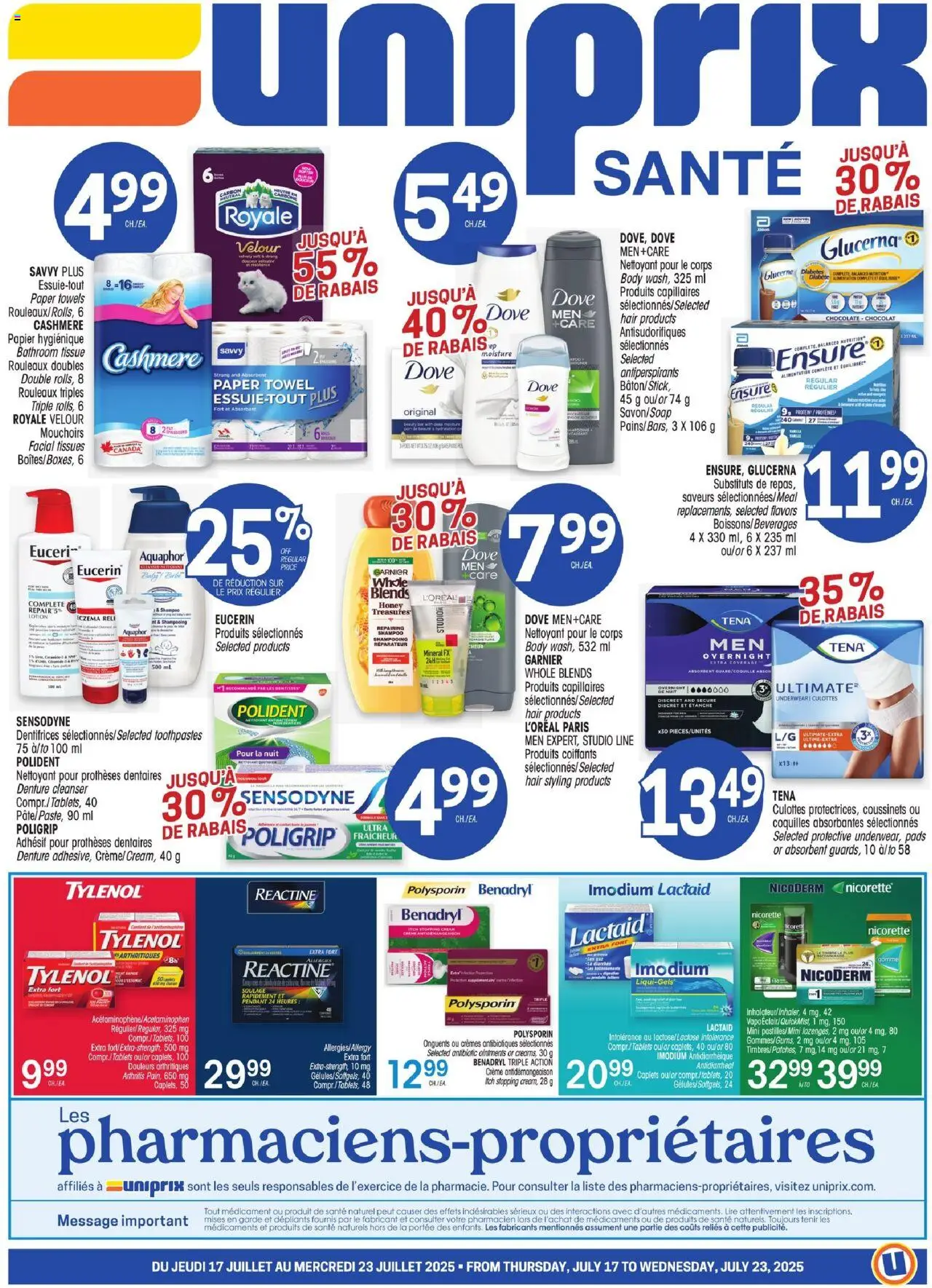 Uniprix - Uniprix Sante - page 1- valid from Jul 17, 2025