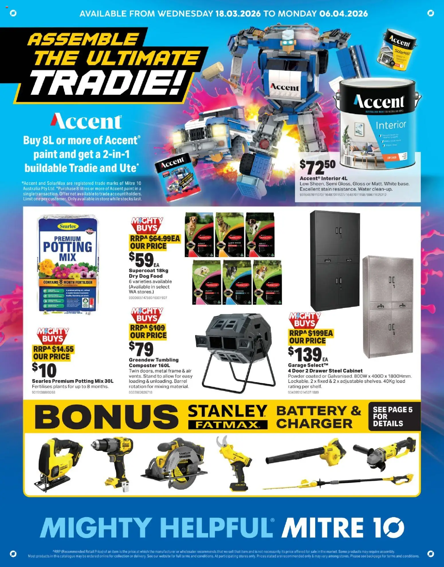 Mitre 10 catalogue  - page 1- valid from 18/03/2026