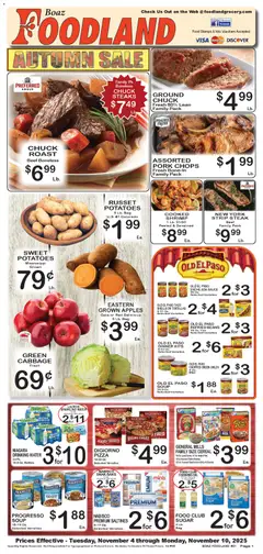 Preview Foodland Weekly Ad valid from 11/04/2025