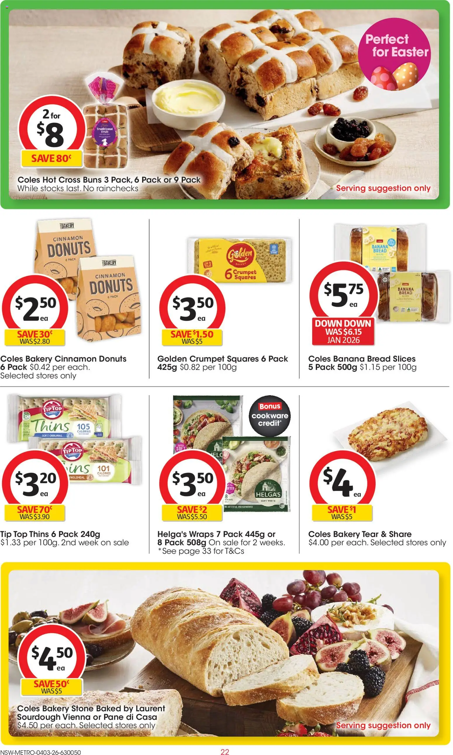 Coles catalogue  - page 22- valid from 04/03/2026