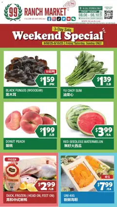Preview 99 Ranch Market Weekend Special valid from 08/08/2025