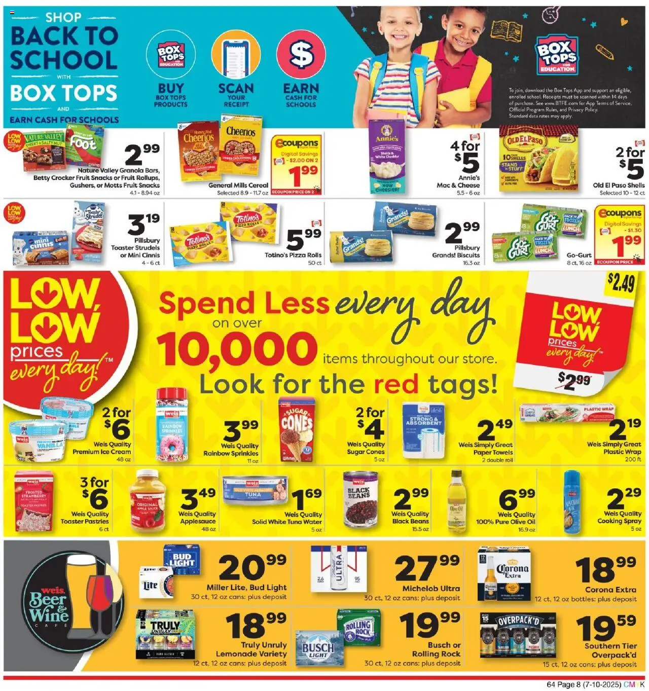 Weis Monthly Ad - NY - page 8- valid from 07/10/2025