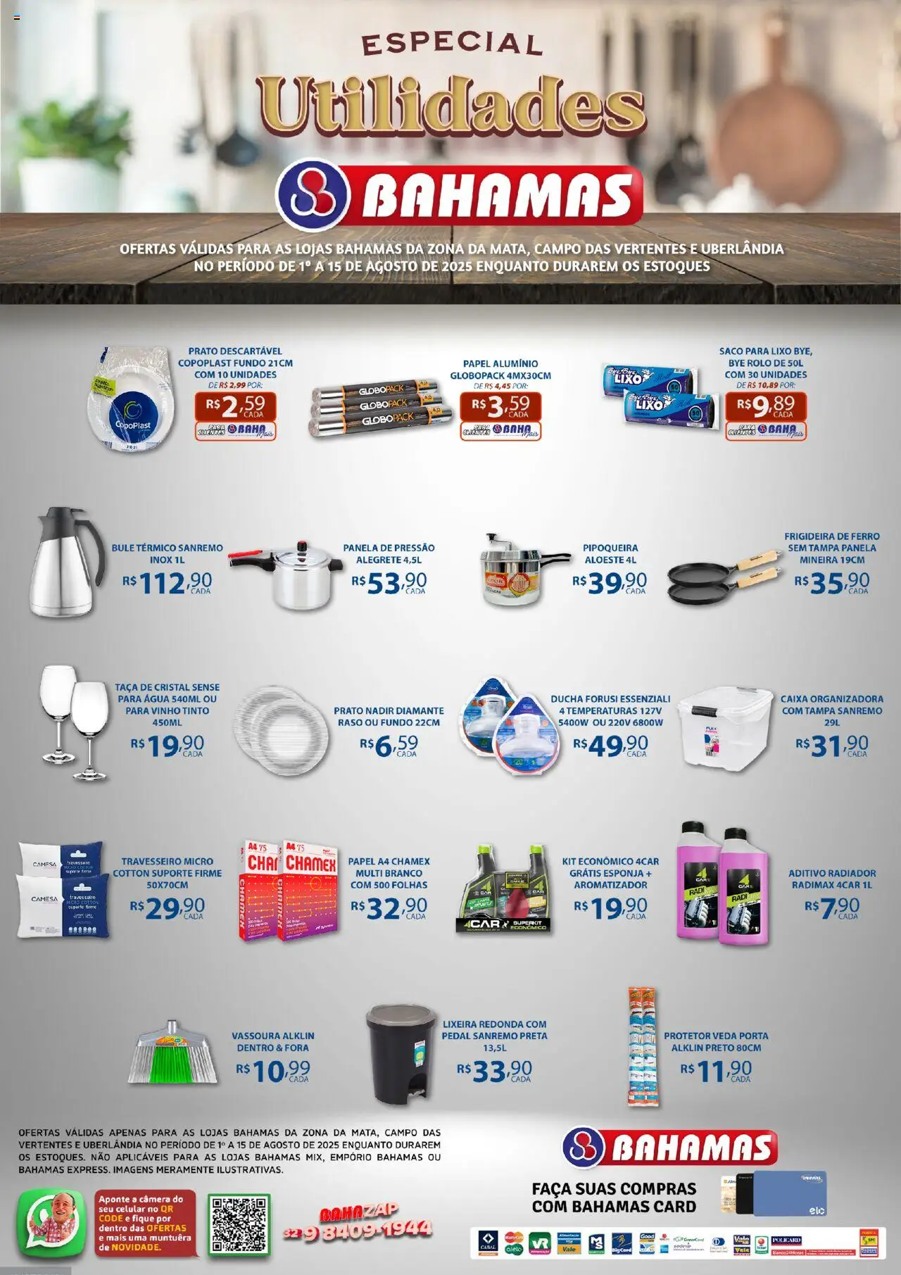Bahamas Supermercados - Ofertas Especial Utilidades - página 1- válido a partir de 01/08/2025
