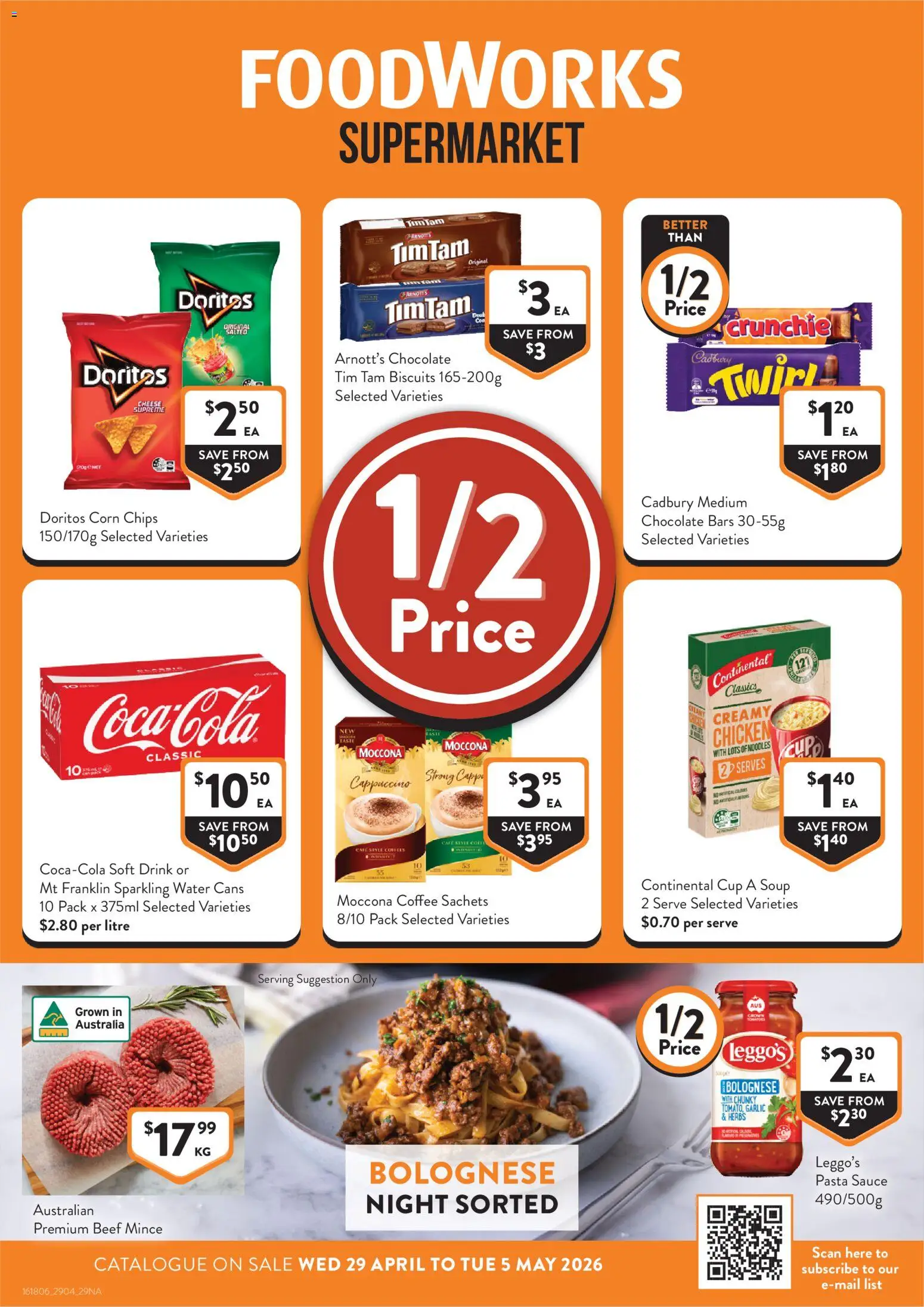 Foodworks catalogue  - page 1- valid from 29/04/2026