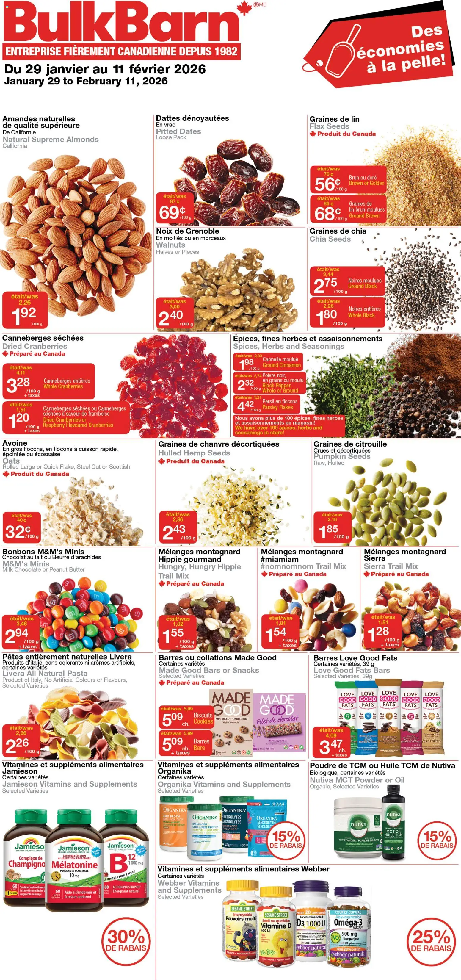 Bulk Barn weekly flyer / circulaire - page 1- valid from Jan 29, 2026