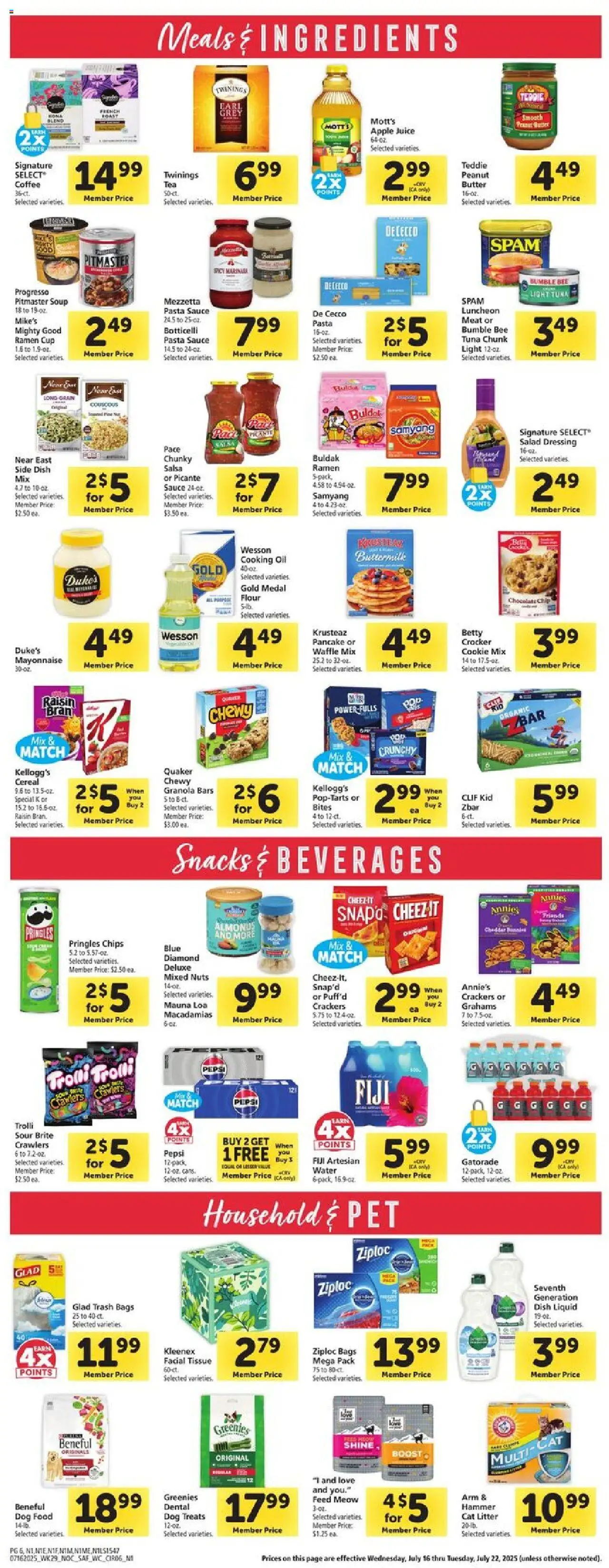 Safeway Weekly Ad - page 6- valid from 07/16/2025