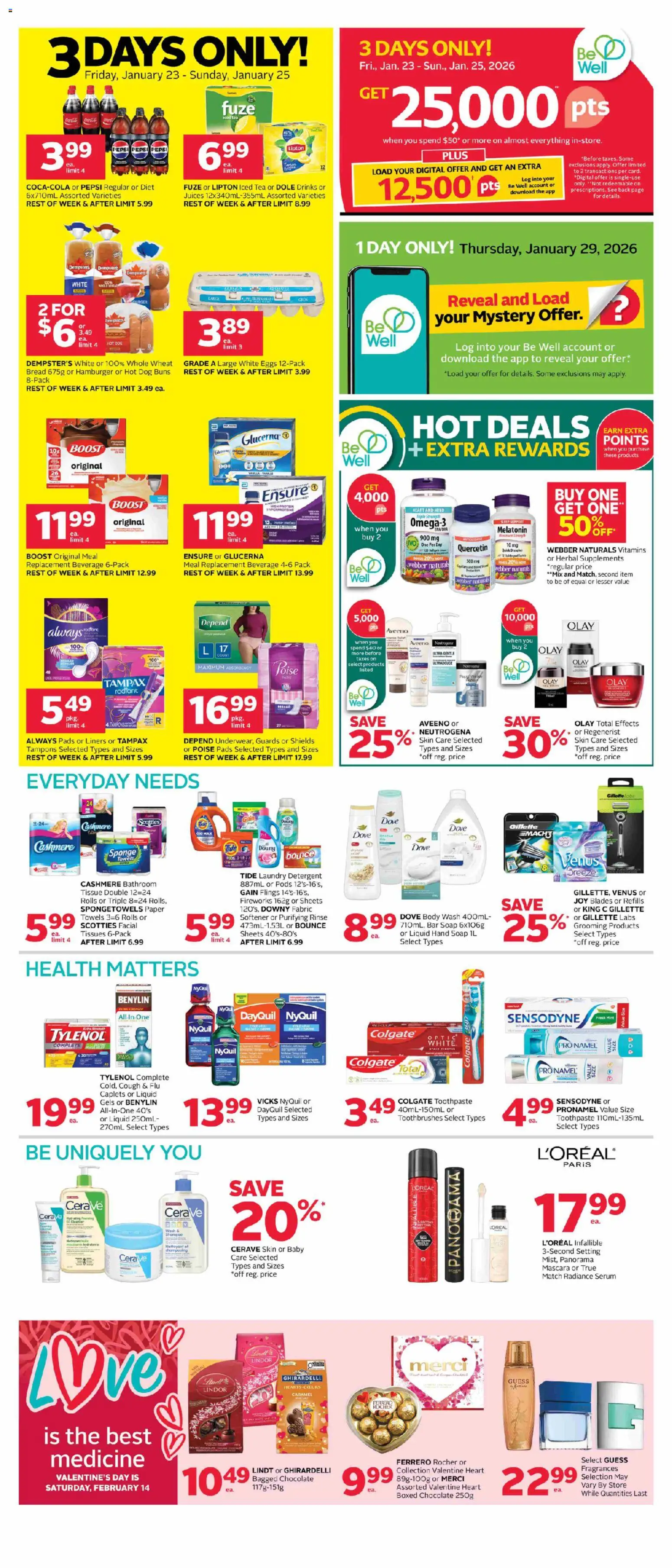 Rexall weekly flyer / circulaire - page 1- valid from Jan 23, 2026