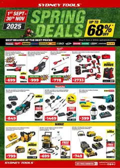 Sydney Tools catalogue preview - valid from 01/09/2025