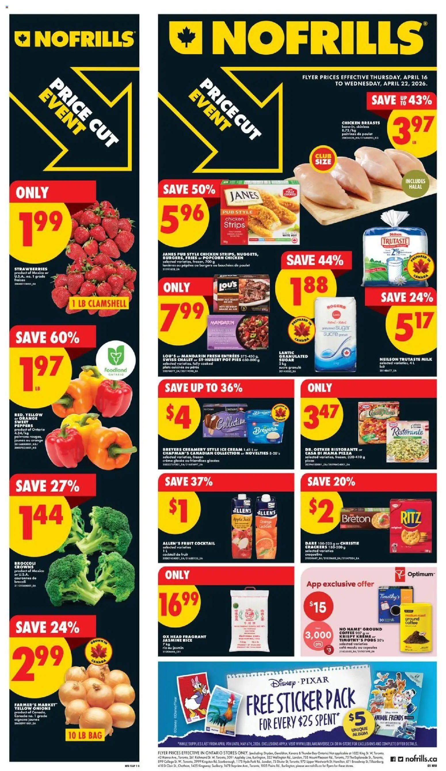 No Frills weekly flyer / circulaire - page 1- valid from Apr 16, 2026