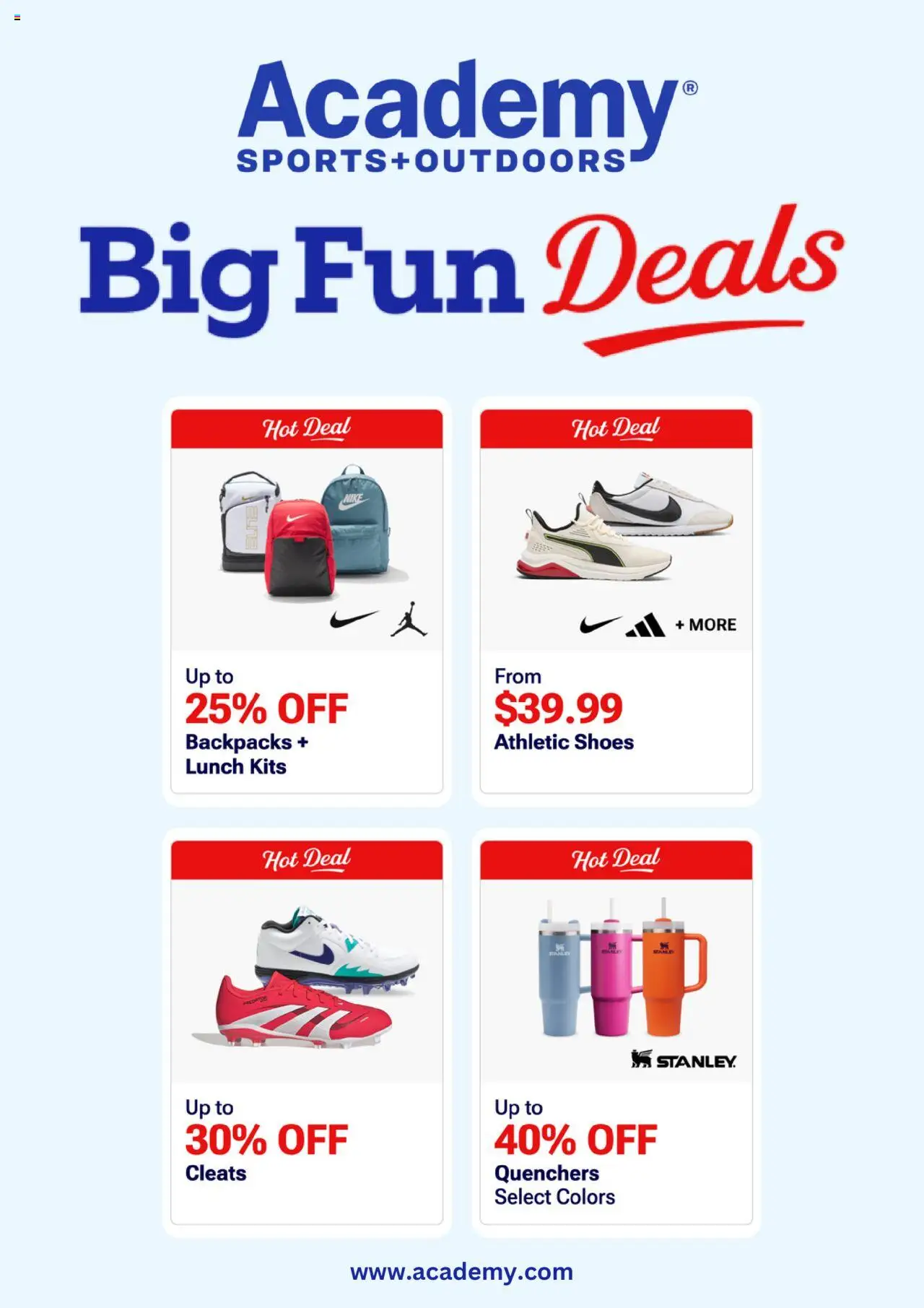 Academy Sports Weekly Ad - page 1- valid from 08/18/2025