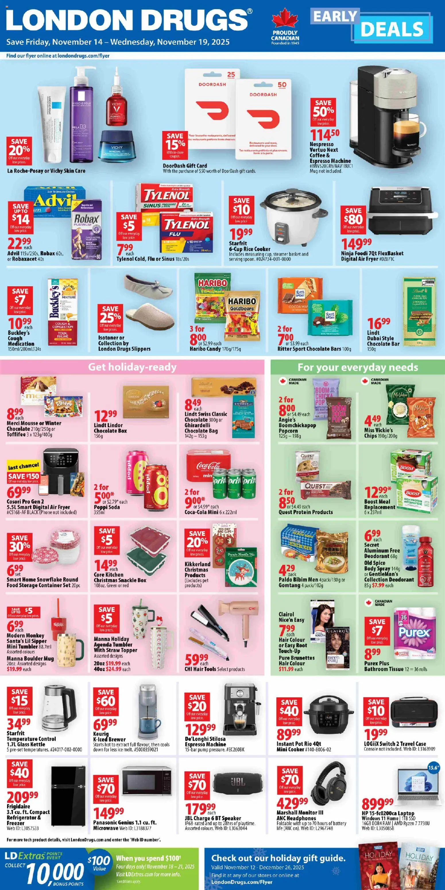 London Drugs weekly flyer / circulaire - page 1- valid from Nov 14, 2025