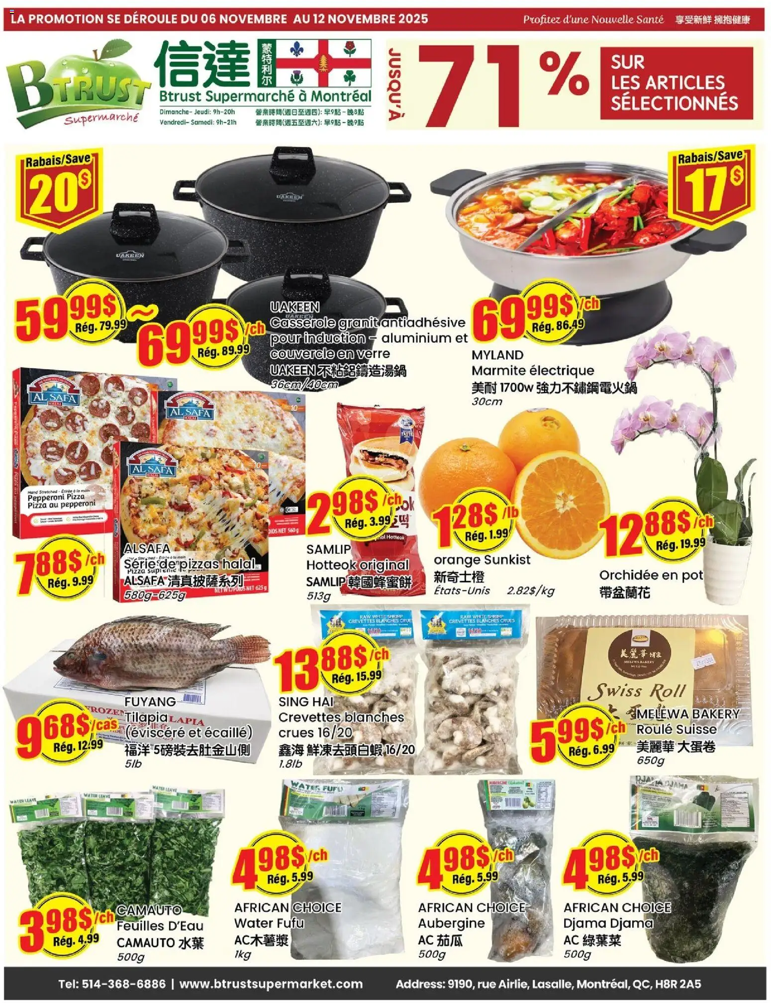 Btrust Supermarket weekly flyer / circulaire - page 1- valid from Nov 6, 2025