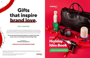Preview Staples - 2025 Holiday Idea Book valid from Sep 22, 2025