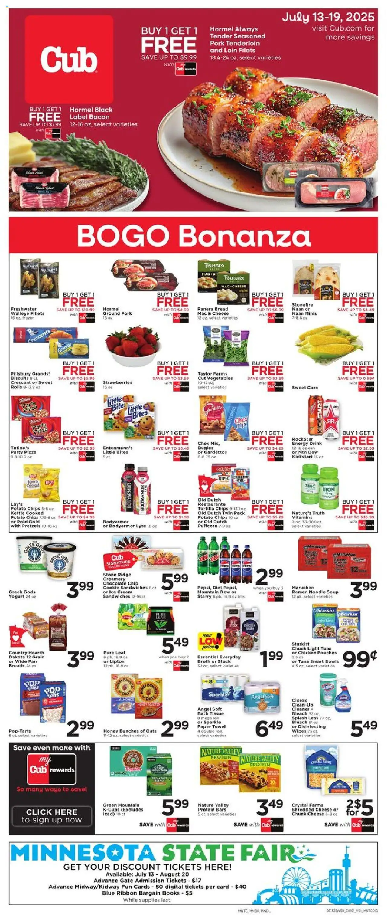 Cub Foods Weekly Savings - MN - page 1- valid from 07/13/2025