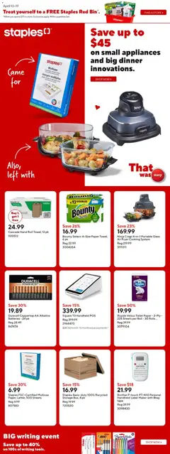 Preview Staples weekly flyer / circulaire valid from Apr 10, 2026