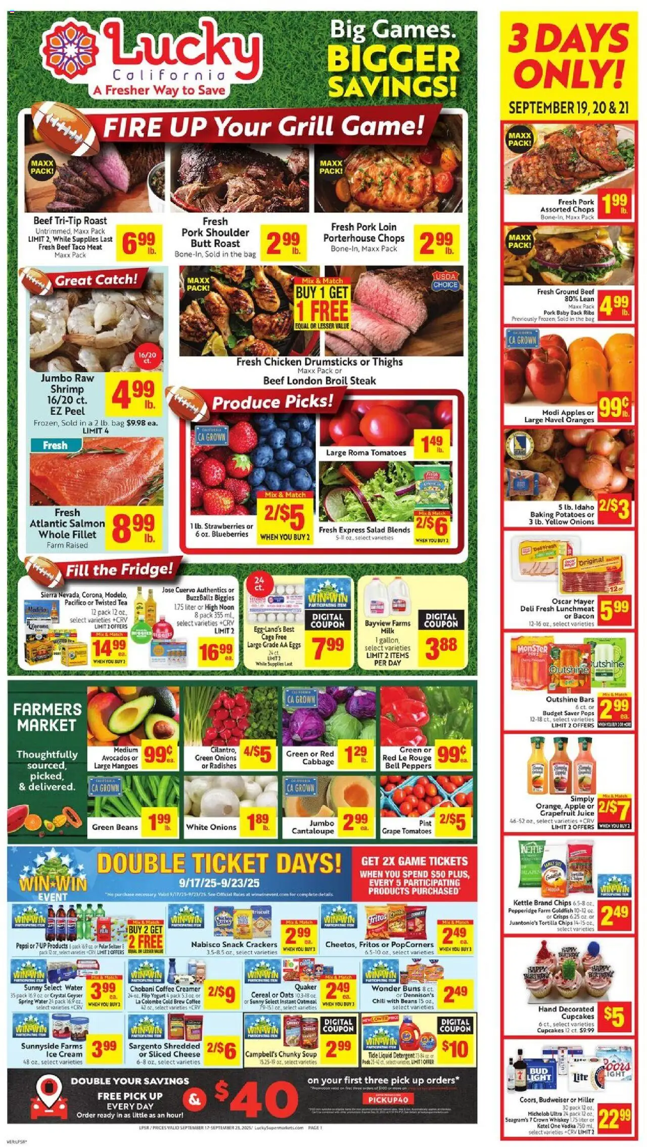 Lucky Supermarkets Weekly - AK - page 1- valid from 09/17/2025