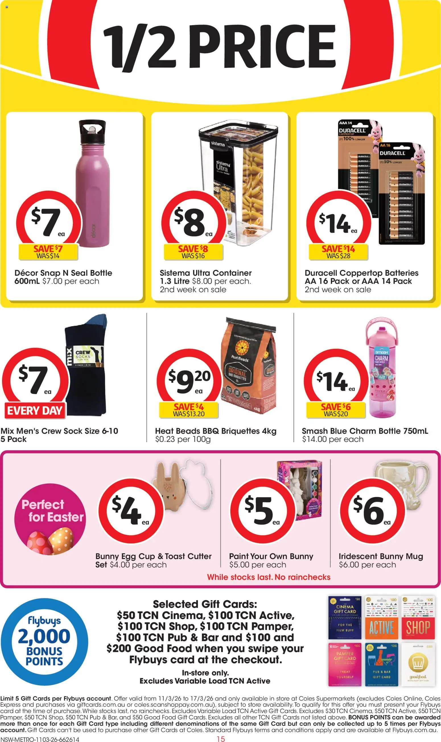 Coles catalogue  - page 15- valid from 11/03/2026