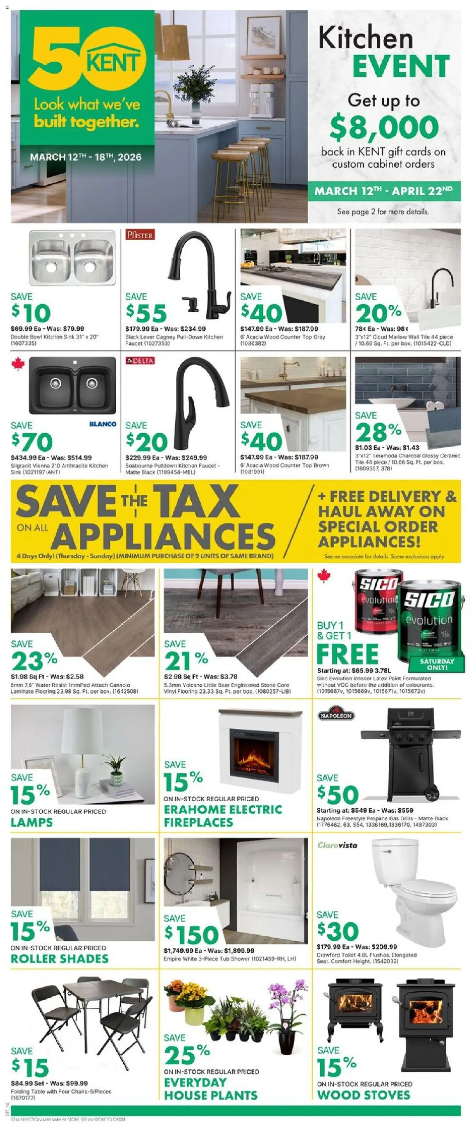 Kent weekly flyer / circulaire - page 1- valid from Mar 12, 2026