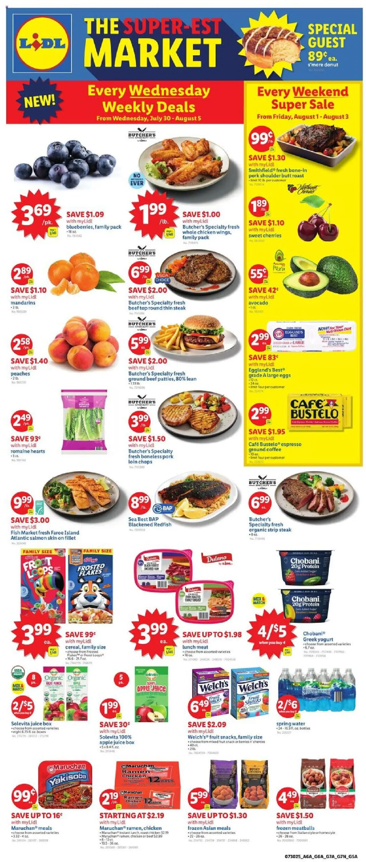 Lidl Weekly Ad - GA - page 1- valid from 07/30/2025
