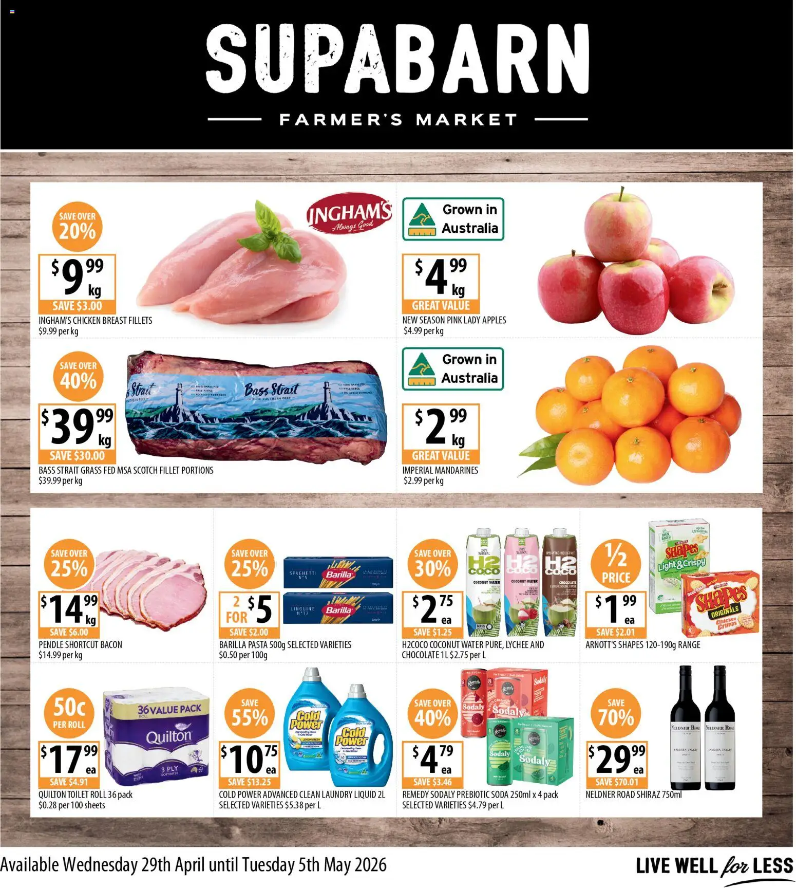 Supabarn catalogue  - page 1- valid from 29/04/2026
