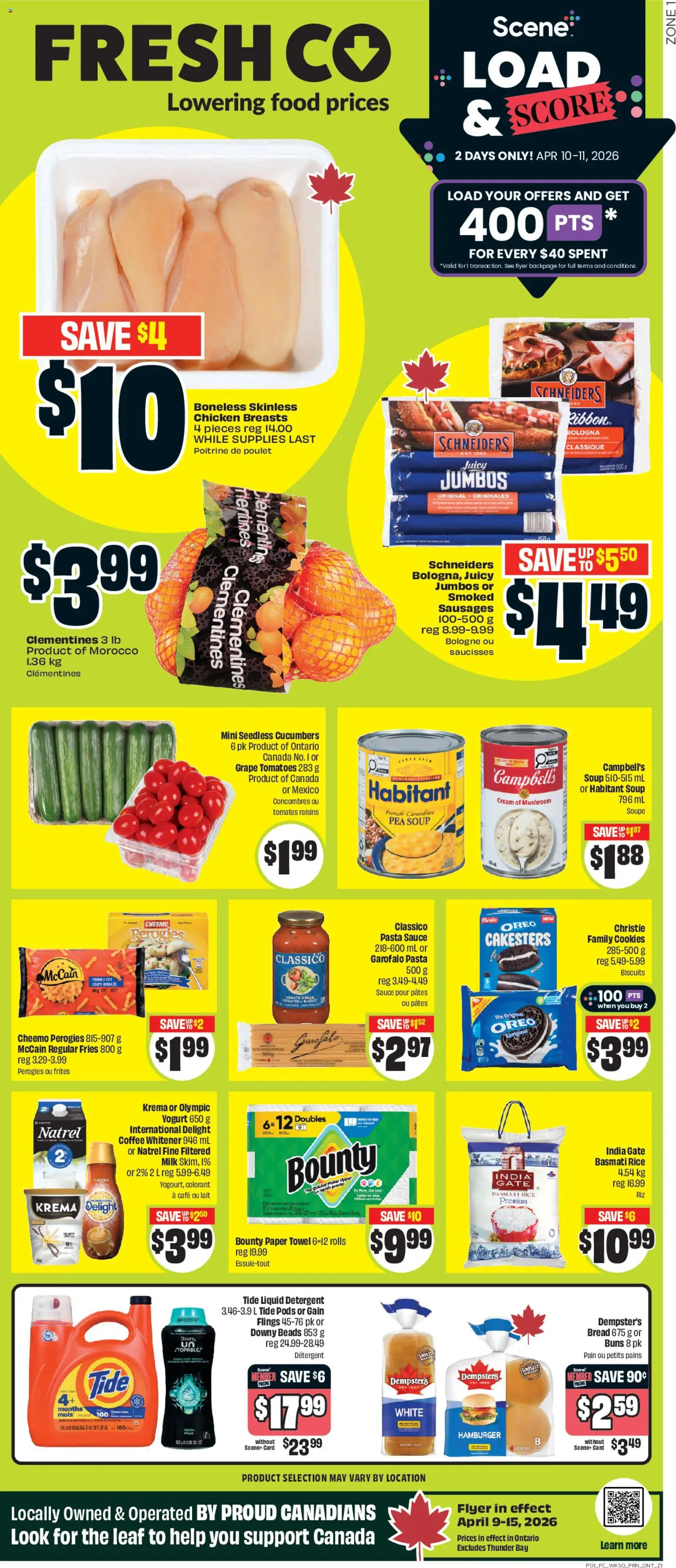 FreshCo weekly flyer / circulaire - page 1- valid from Apr 9, 2026