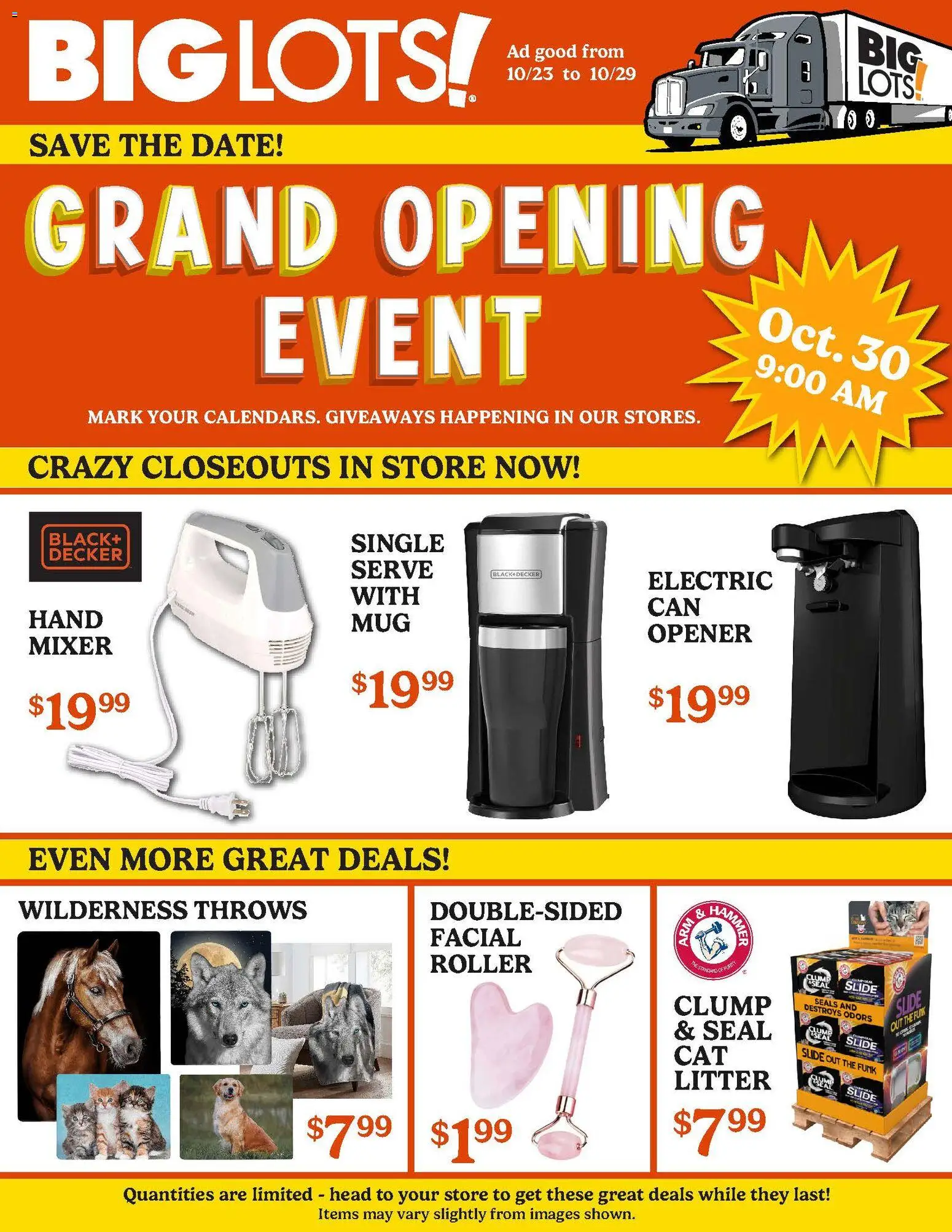 Big Lots Weekly Ad - page 1- valid from 10/23/2025