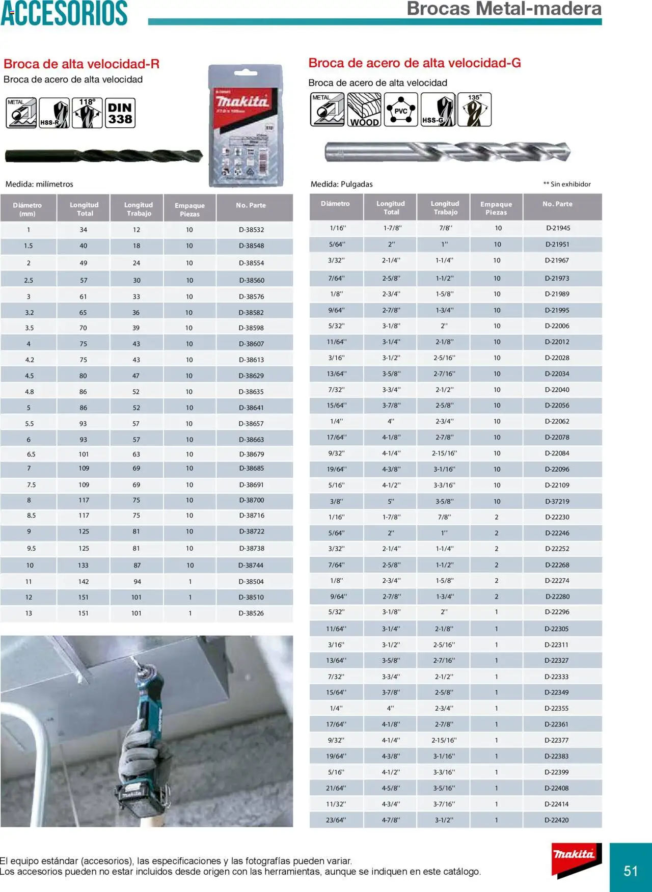 Makita catálogo Accesorios - página 51- válido desde 08/07/2024