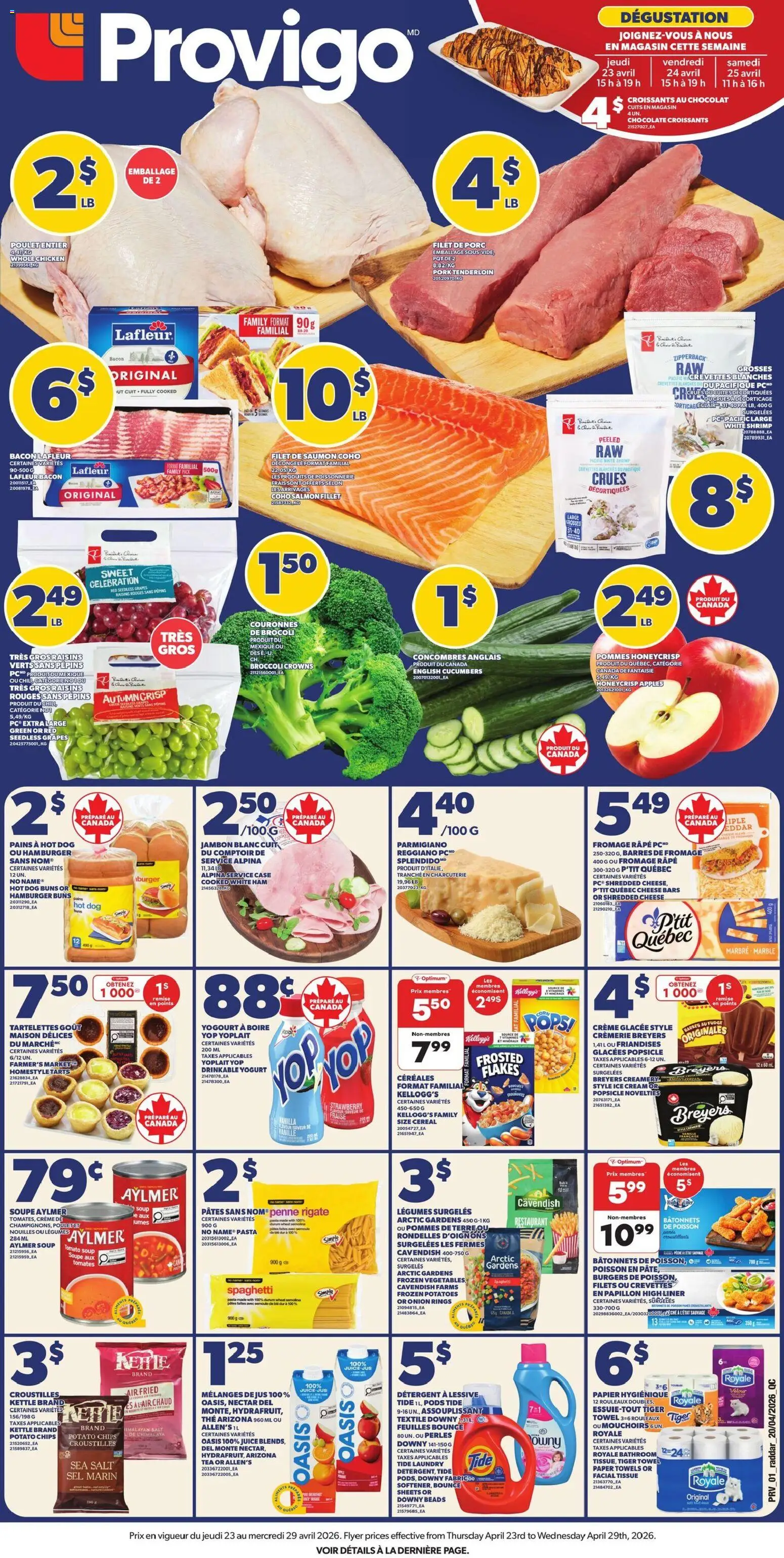 Provigo weekly flyer / circulaire - page 1- valid from Apr 23, 2026