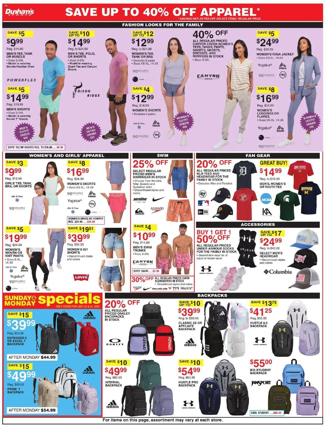 Dunham's Sports Weekly Ad - page 6- valid from 07/19/2025