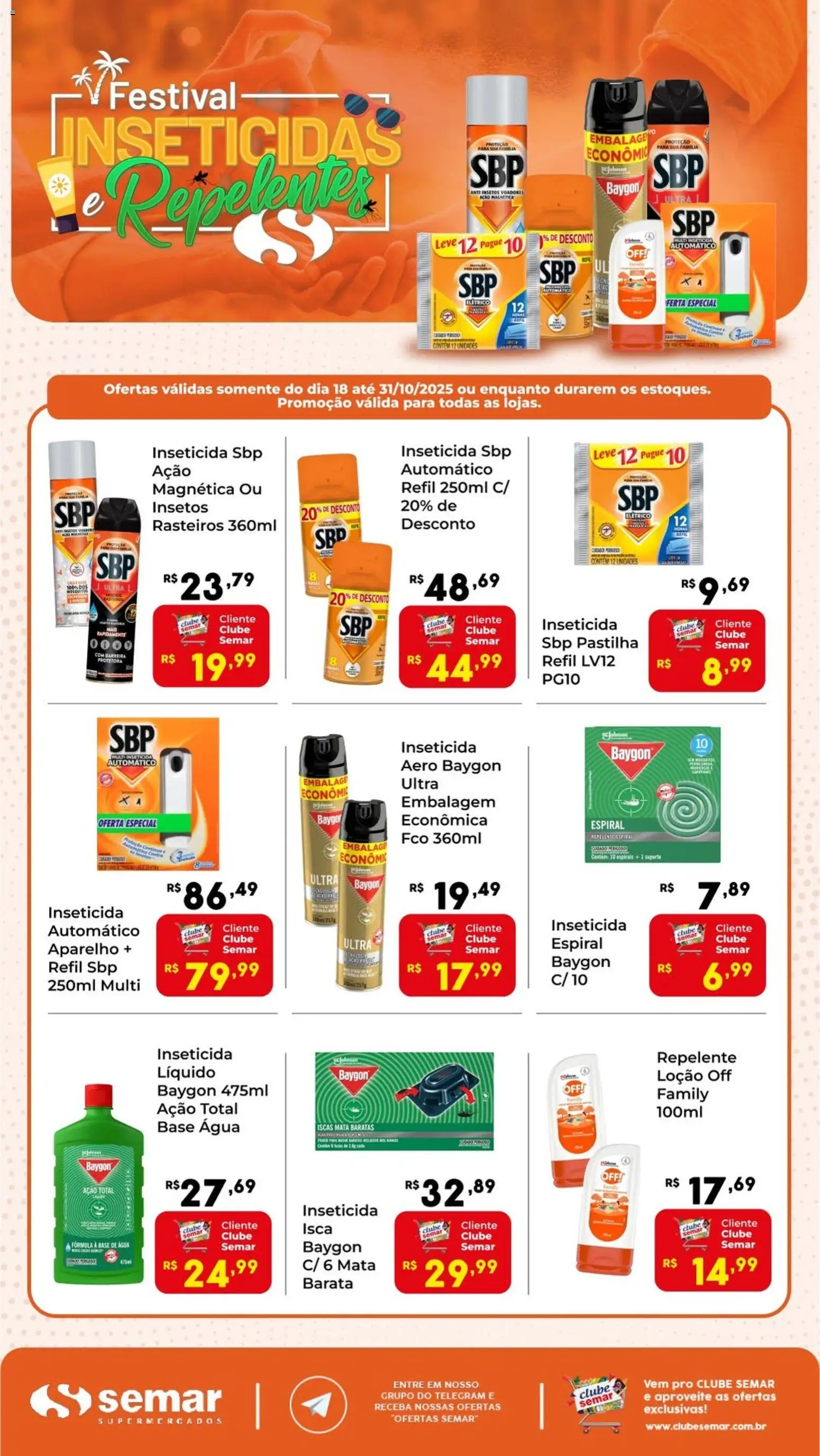 Semar Supermercado - Ofertas Festival Inseticidas e Repelentes - página 1- válido a partir de 18/10/2025
