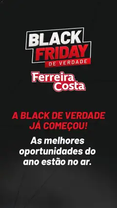 Pré-visualização Ferreira Costa Black Friday válida a partir de 25/11/2025