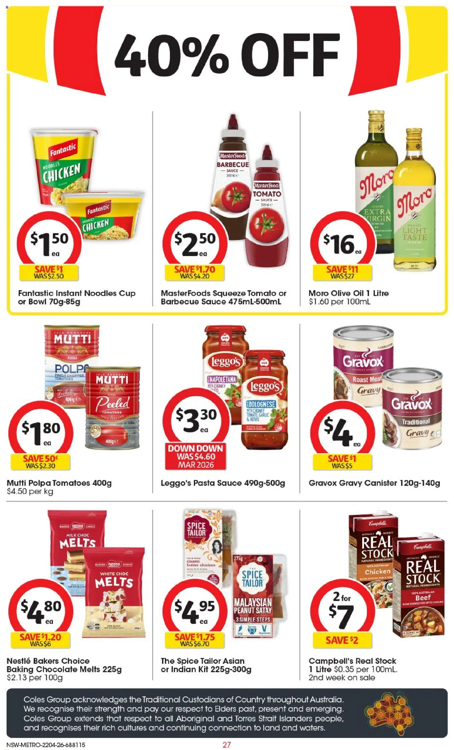 Coles catalogue  - page 27- valid from 22/04/2026