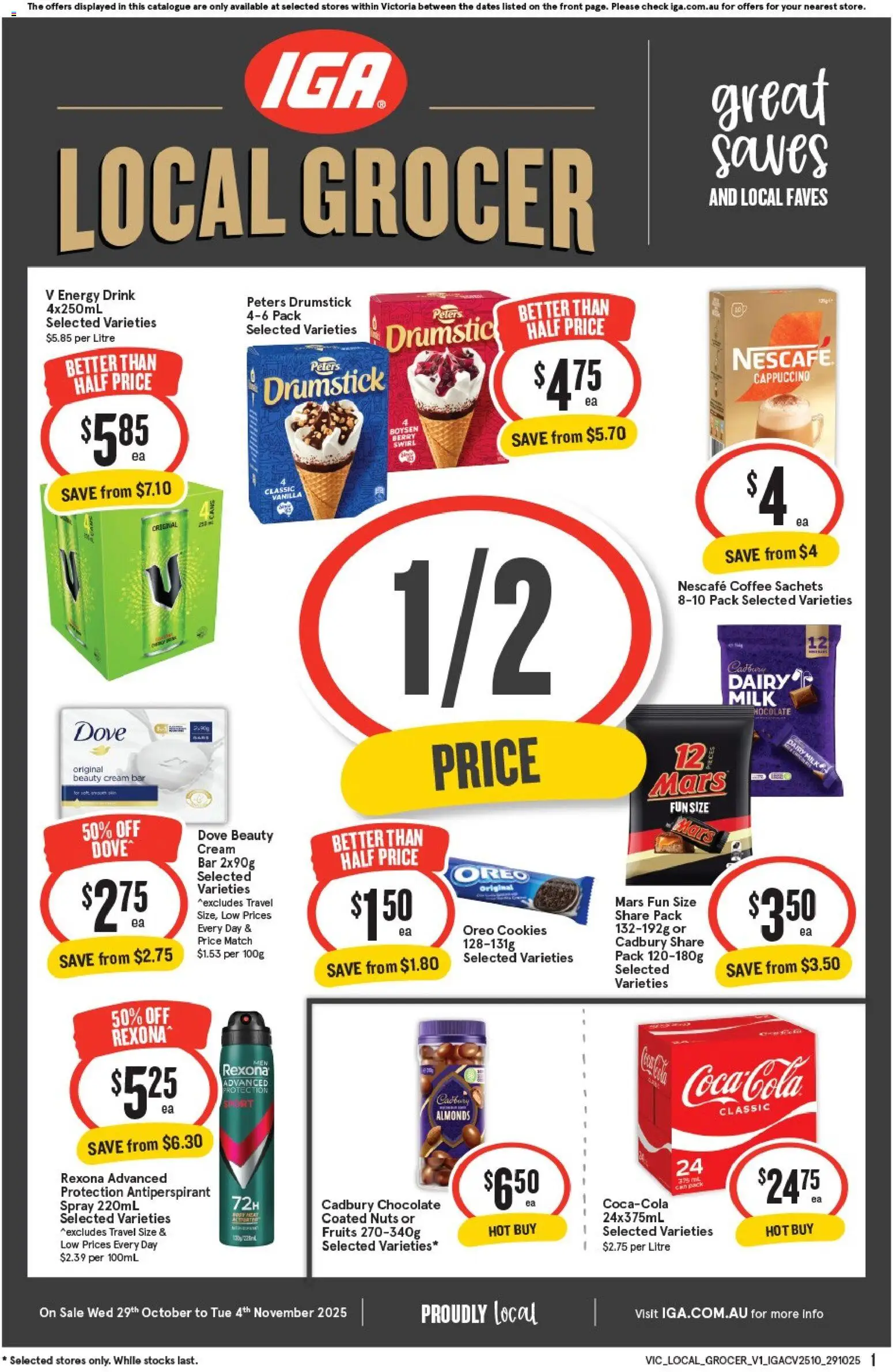 IGA Local Grocer VIC - page 1- valid from 29/10/2025
