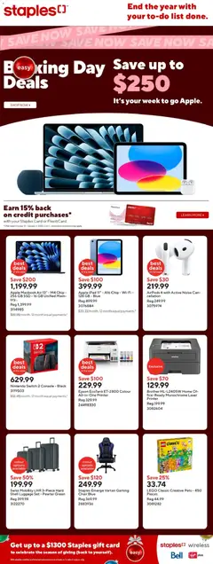 Preview Staples weekly flyer / circulaire valid from Dec 25, 2025