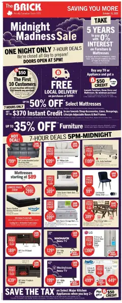 Preview The Brick weekly flyer / circulaire valid from Oct 10, 2025
