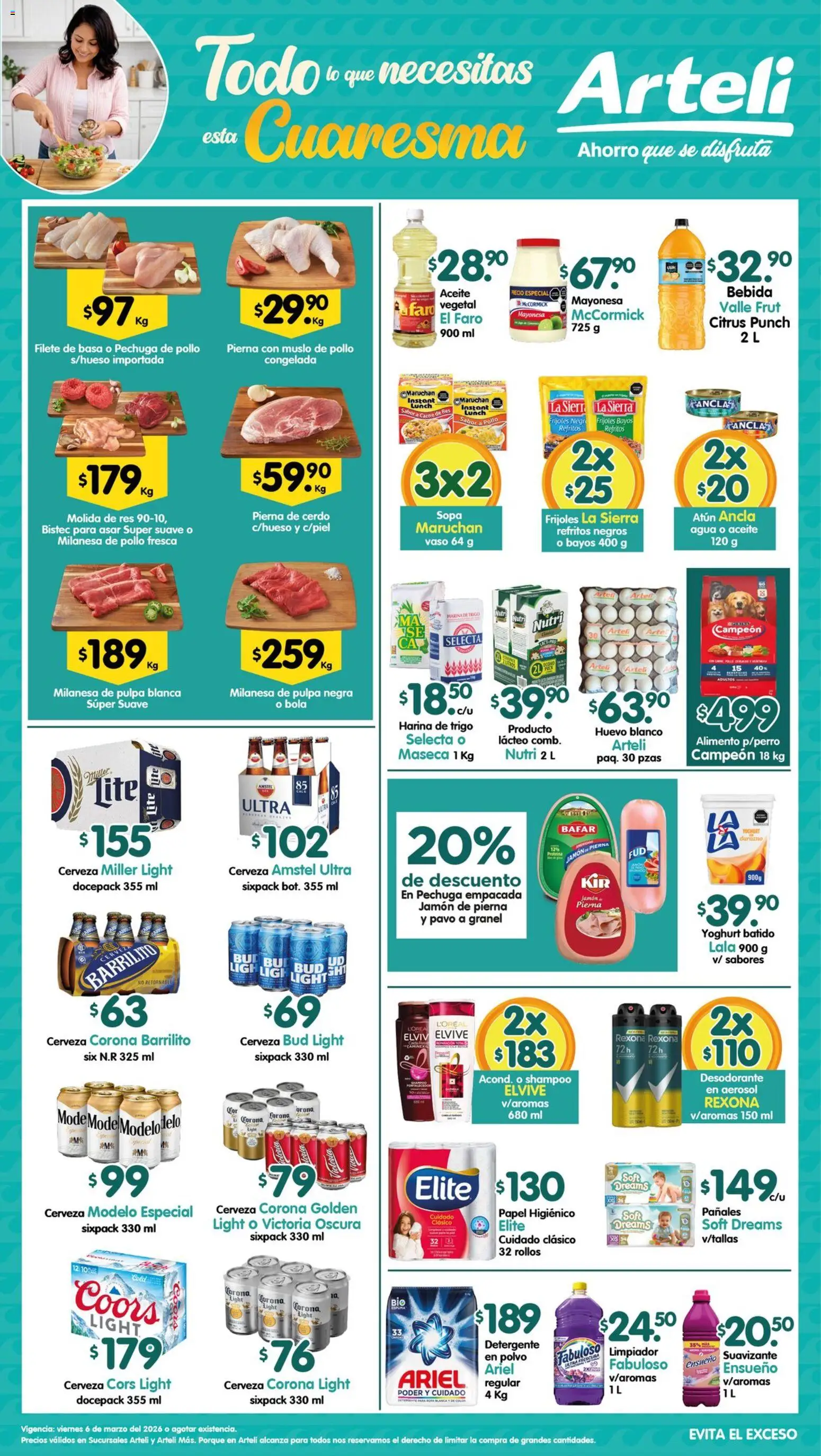 Arteli folleto - página 1- válido desde 06/03/2026